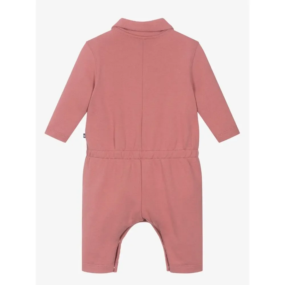 Petit Bateau girls organic cotton pink onesie Size 12 Months NWT